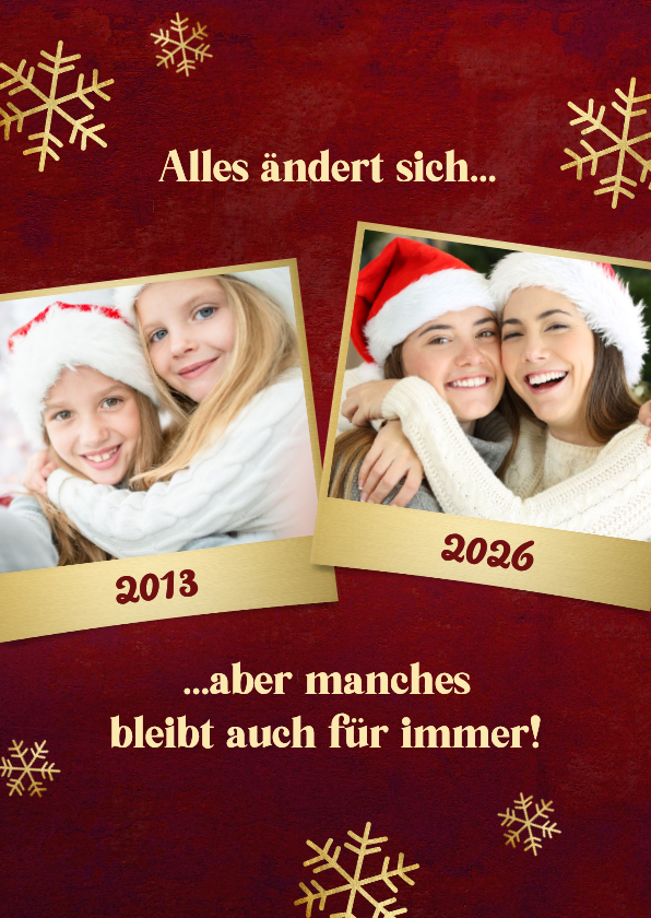 Weihnachtskarten - Weihnachtskarte 'Alles ändert sich' Fotocollage