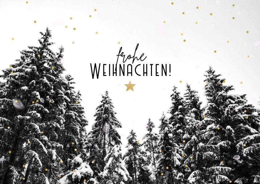 Weihnachtskarten - Weihnachtskarte beschneiter Wald