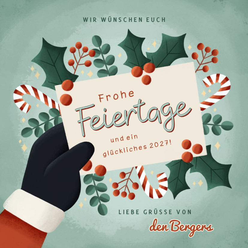 Weihnachtskarte Brief vom Weihnachtsmann - Weihnachtskarten Weihnachtskarten - Weihnachtskarte Brief vom Weihnachtsmann