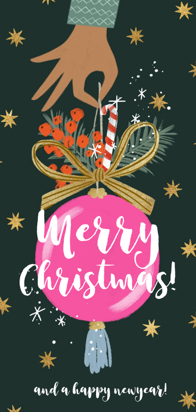 Weihnachtskarte dekorierte Weihnachtskugel - Weihnachtskarten Weihnachtskarten - Weihnachtskarte dekorierte Weihnachtskugel