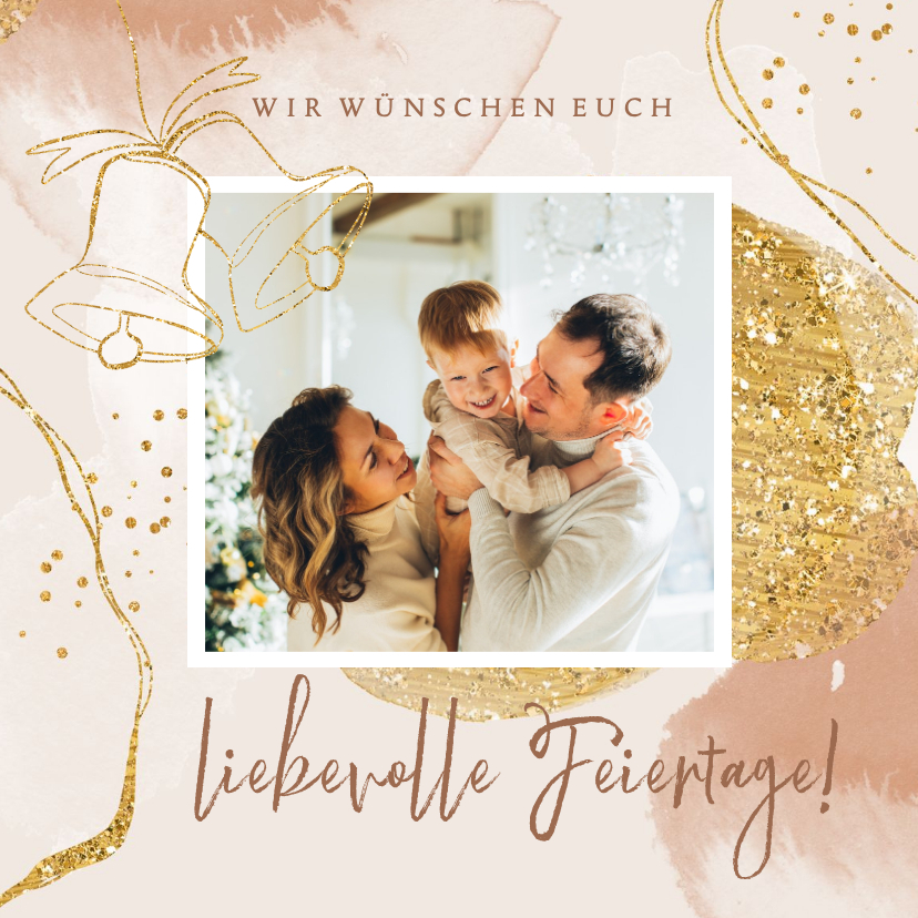Weihnachtskarte Foto auf Glitzer - Weihnachtskarten Weihnachtskarten - Weihnachtskarte Foto auf Glitzer