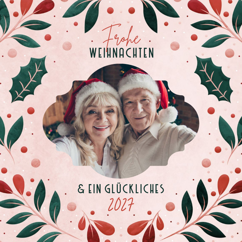 Weihnachtskarte Foto klassischer Rahmen - Weihnachtskarten Weihnachtskarten - Weihnachtskarte Foto klassischer Rahmen