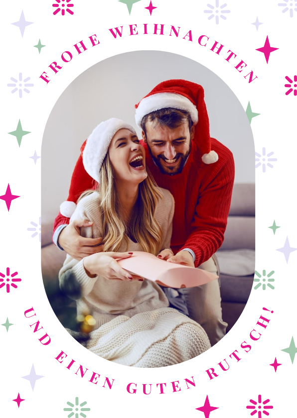 Weihnachtskarte Foto & kleine Ornamente - Weihnachtskarten Weihnachtskarten - Weihnachtskarte Foto & kleine Ornamente