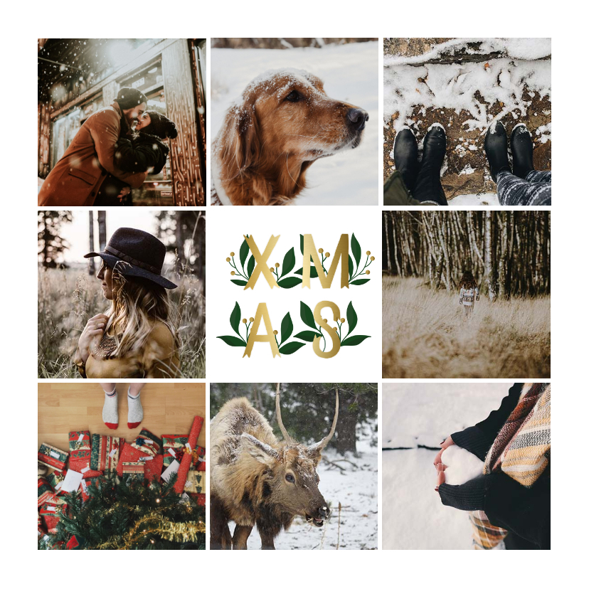 Weihnachtskarte Fotocollage mit 8 Fotos - Weihnachtskarten Weihnachtskarten - Weihnachtskarte Fotocollage mit 8 Fotos