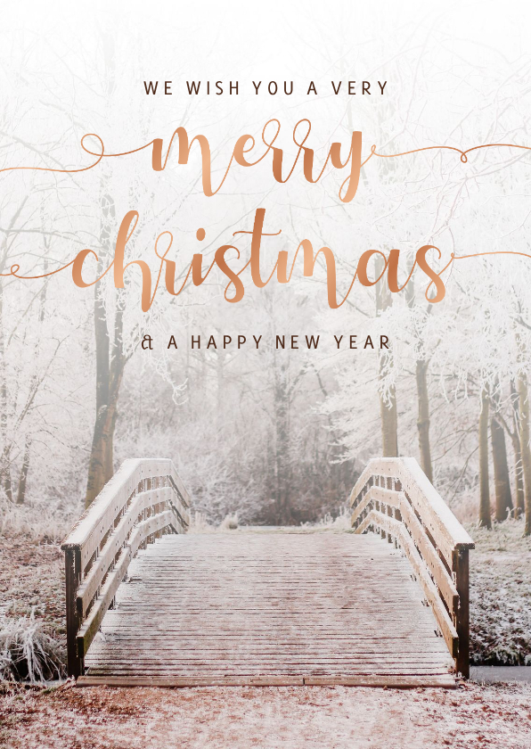 Weihnachtskarte Fotomotiv Brücke mit Schnee - Weihnachtskarten Weihnachtskarten - Weihnachtskarte Fotomotiv Brücke mit Schnee
