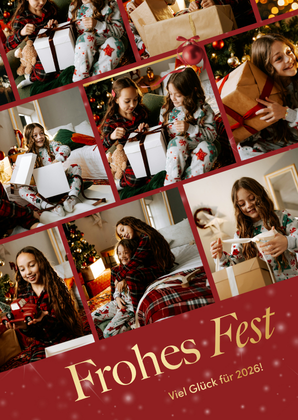 Weihnachtskarten - Weihnachtskarte Fotoserie 'Frohes Fest'