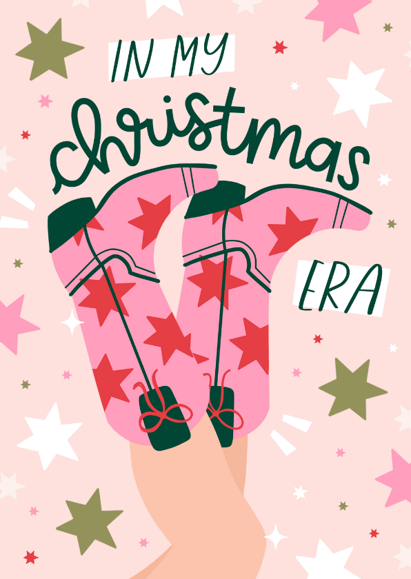 Weihnachtskarte Freundin 'in my Christmas era' Cowboystiefel - Weihnachtskarten Weihnachtskarten - Weihnachtskarte Freundin 'in my Christmas era' Cowboystiefel