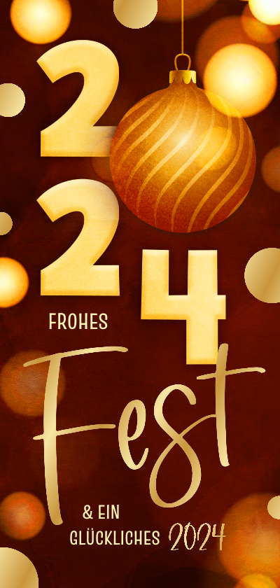 Weihnachtskarten - Weihnachtskarte 'Frohes Fest 2024'