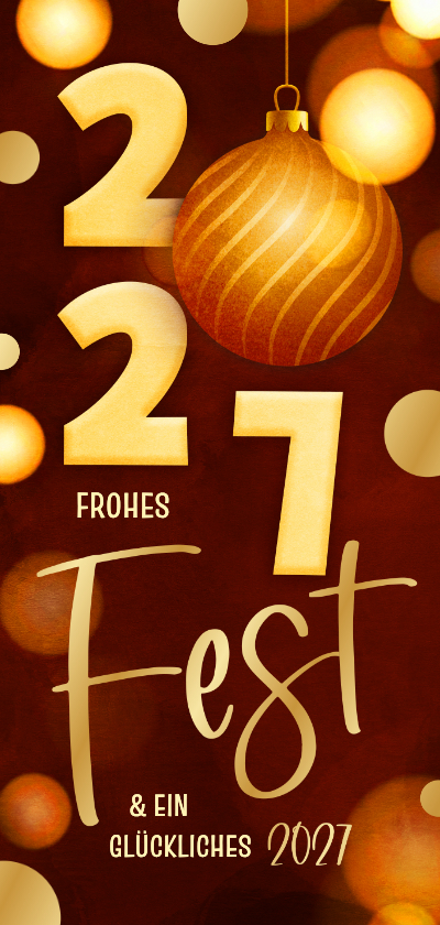 Weihnachtskarte 'Frohes Fest 2027' - Weihnachtskarten Weihnachtskarten - Weihnachtskarte 'Frohes Fest 2027'