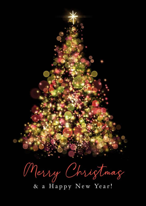 Weihnachtskarte funkelnder Lichterbaum - Weihnachtskarten Weihnachtskarten - Weihnachtskarte funkelnder Lichterbaum