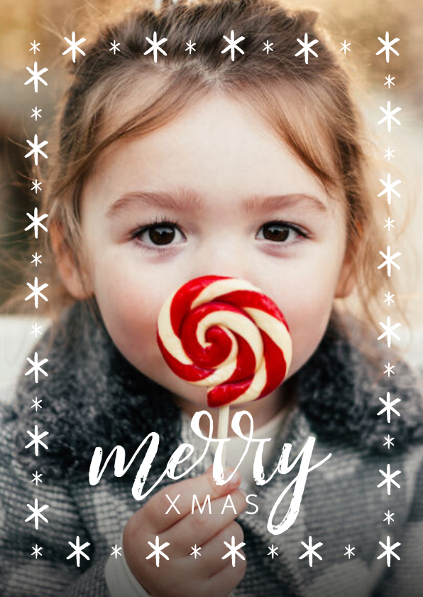 Weihnachtskarten - Weihnachtskarte großes Foto und merry XMAS
