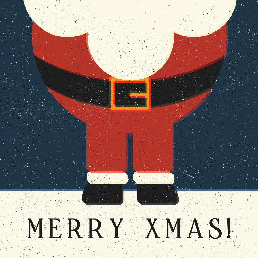 Weihnachtskarten - Weihnachtskarte halber Weihnachtsmann