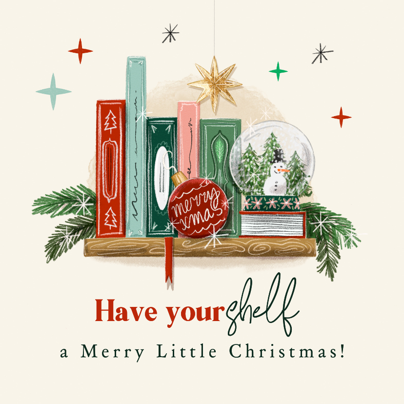 Weihnachtskarte 'Have yourshelf a Merry Little Christmas' - Weihnachtskarten Weihnachtskarten - Weihnachtskarte 'Have yourshelf a Merry Little Christmas'