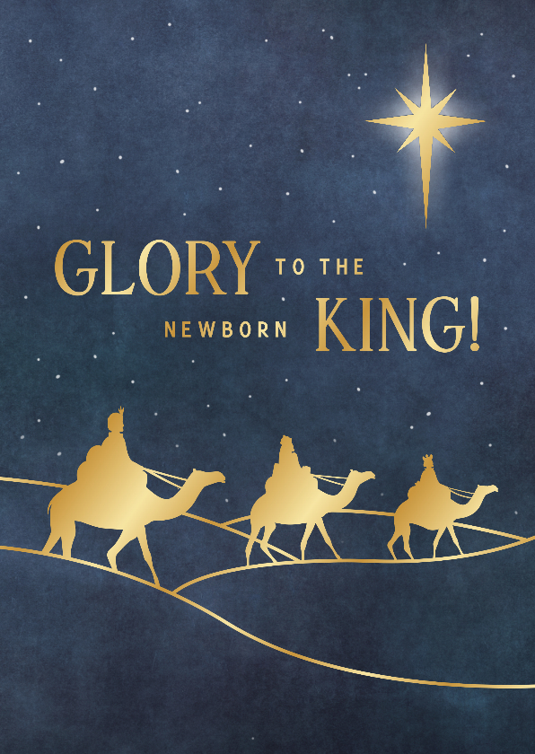 Weihnachtskarten - Weihnachtskarte Heilige Drei Könige auf Kamel