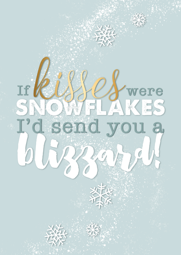 Weihnachtskarten - Weihnachtskarte 'If kisses...'