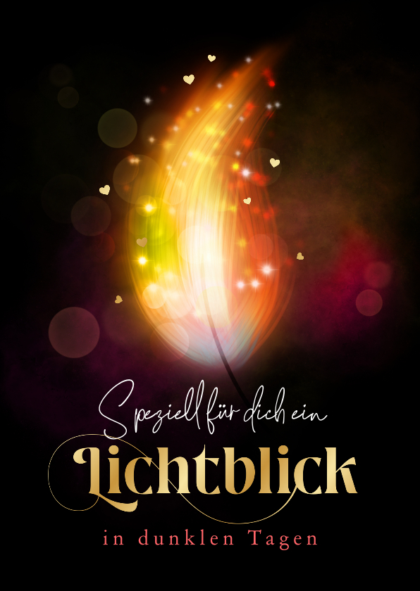 Weihnachtskarten - Weihnachtskarte Kerzenflamme 'Lichtblick'