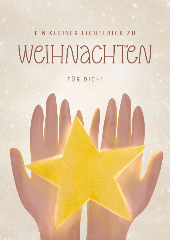 Weihnachtskarten - Weihnachtskarte leuchtender Stern