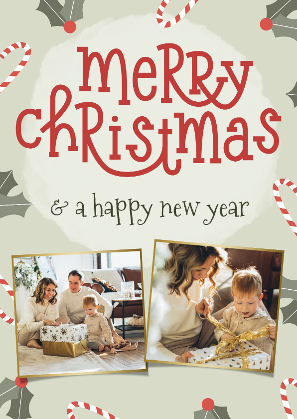Weihnachtskarten - Weihnachtskarte 'Merry Christmas' Fotos und Dekoration