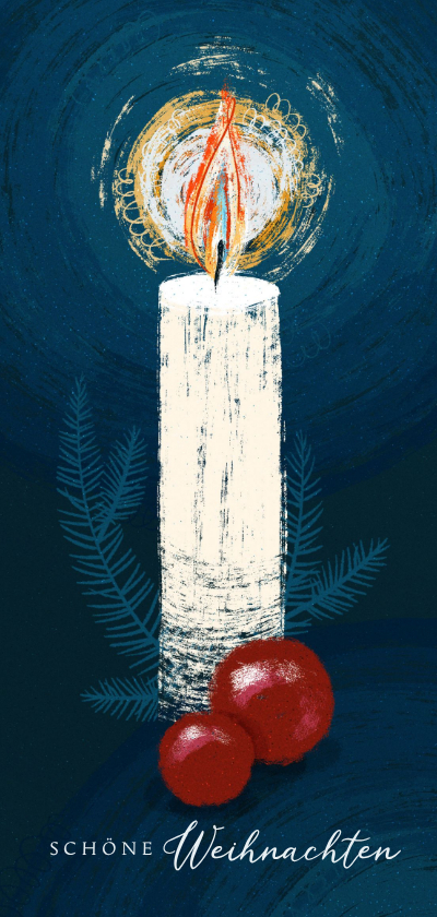 Weihnachtskarte mit Adventskerze - Weihnachtskarten Weihnachtskarten - Weihnachtskarte mit Adventskerze