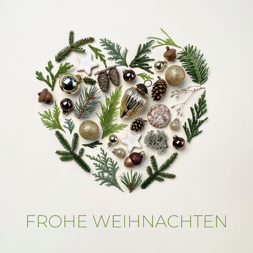 Weihnachtskarten - Weihnachtskarte mit Herz-Collage