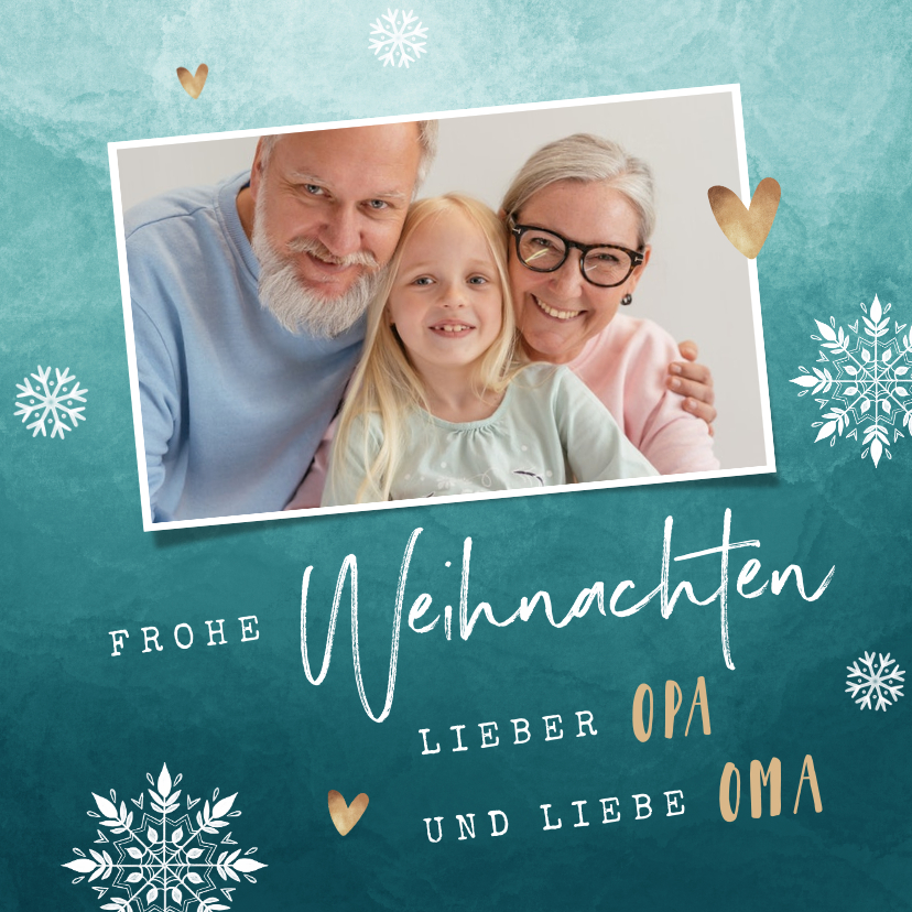 Weihnachtskarten - Weihnachtskarte 'Opa und Oma'