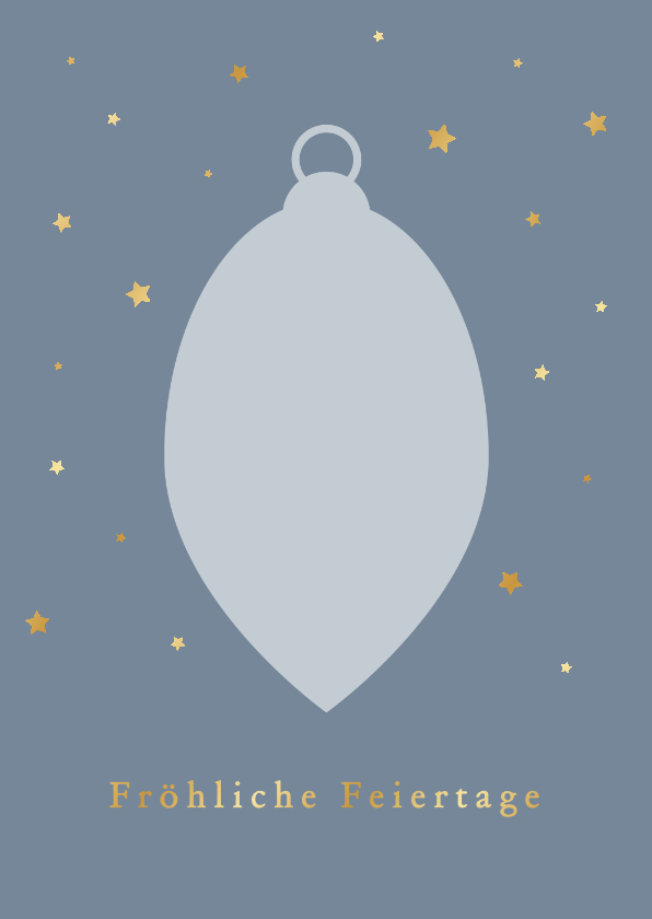 Weihnachtskarten - Weihnachtskarte schlichte Weihnachtskugel Goldsternchen