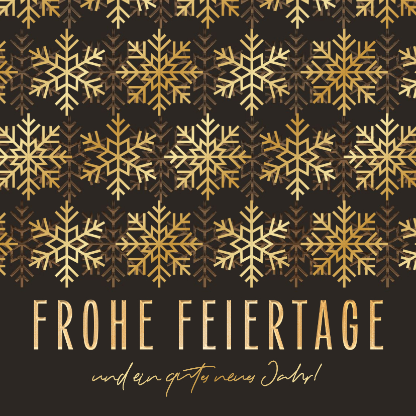 Weihnachtskarte Schneeflocken in Gold - Weihnachtskarten Weihnachtskarten - Weihnachtskarte Schneeflocken in Gold