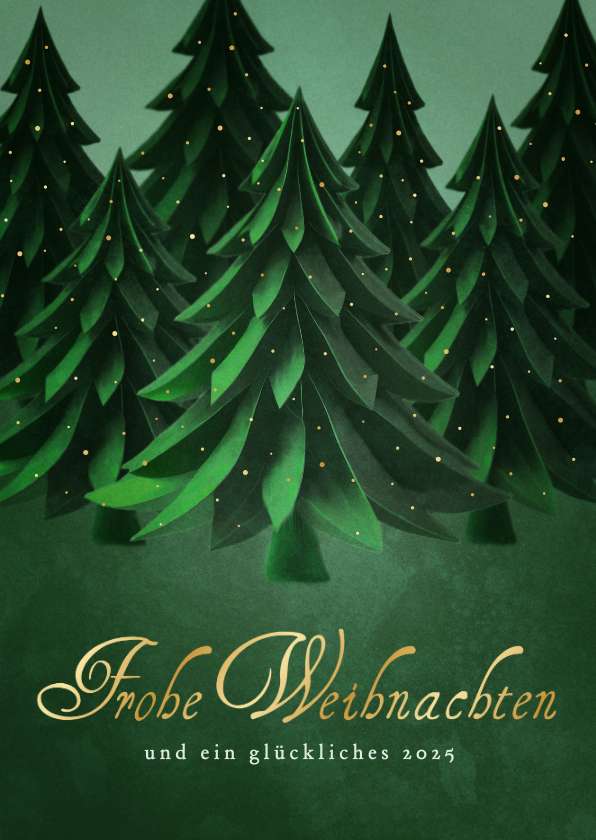 Weihnachtskarten - Weihnachtskarte Weihnachtsbäume 