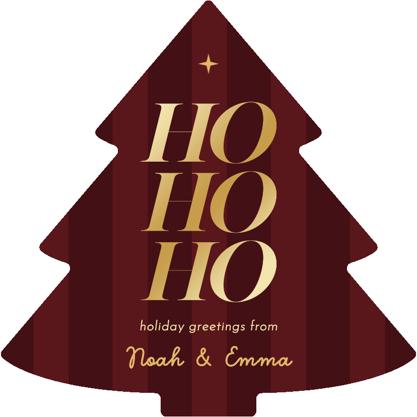 Weihnachtskarte Weihnachtsbaum Ho Ho Ho gestreift Bonprix - Weihnachtskarten Weihnachtskarten - Weihnachtskarte Weihnachtsbaum Ho Ho Ho gestreift Bonprix