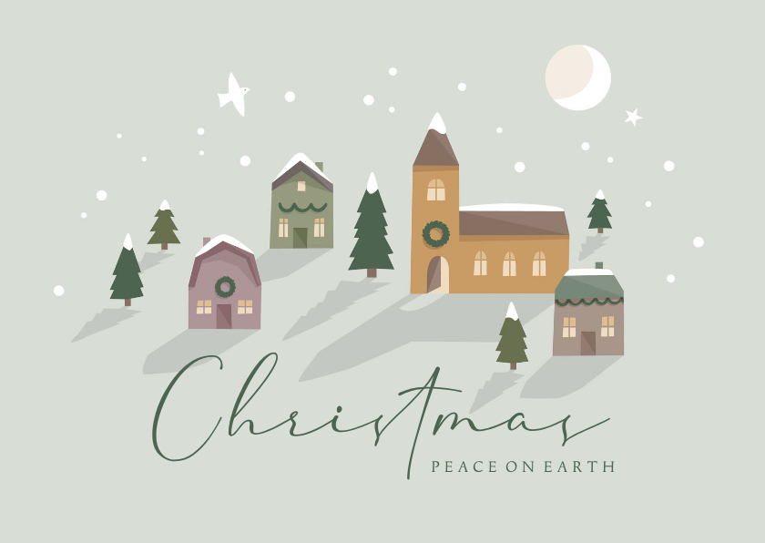 Weihnachtskarte Weihnachtsdorf - Weihnachtskarten Weihnachtskarten - Weihnachtskarte Weihnachtsdorf