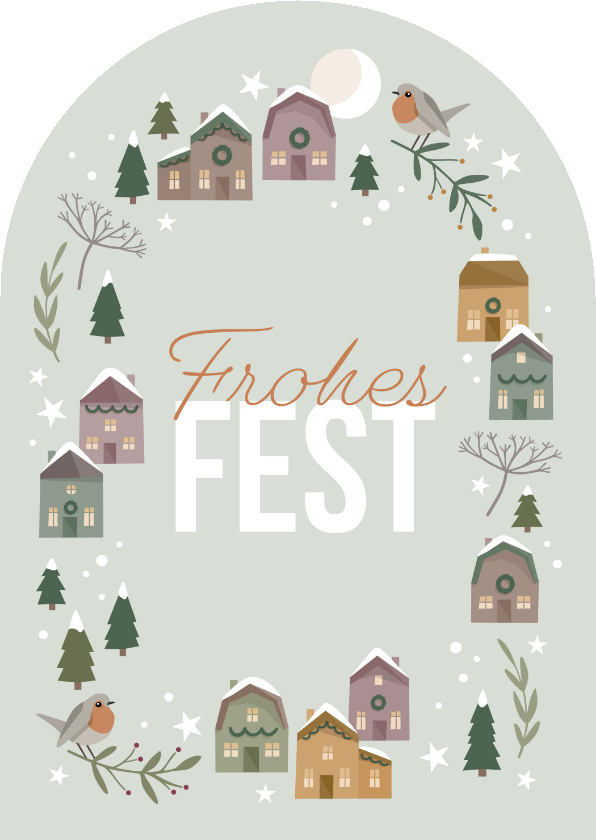 Weihnachtskarte Weihnachtshäuschen - Weihnachtskarten Weihnachtskarten - Weihnachtskarte Weihnachtshäuschen