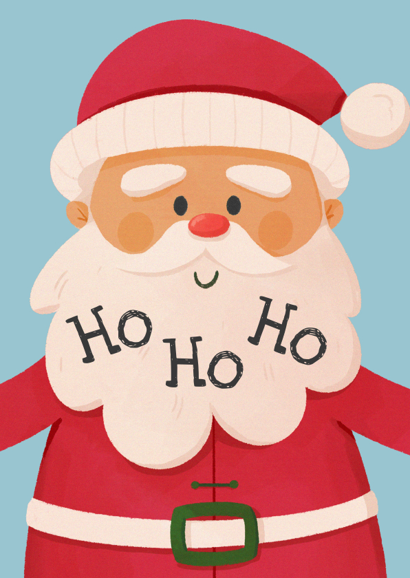 Weihnachtskarten - Weihnachtskarte Weihnachtsmann HoHoHo