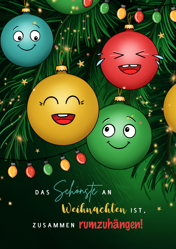 Weihnachtskarten - Weihnachtskarte 'Zusammen rumhängen'